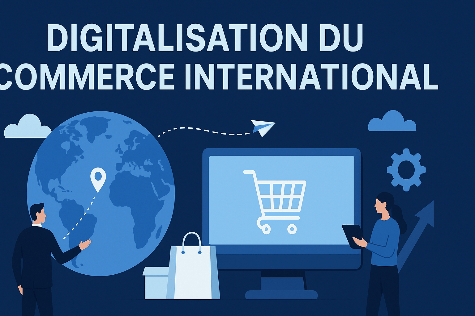 Digitalisation du commerce international avec outils numériques globaux