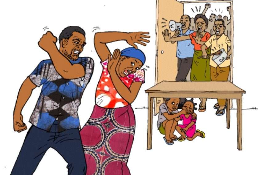 Femme vulnérable subissant la violence et appelant à la protection des droits humains.