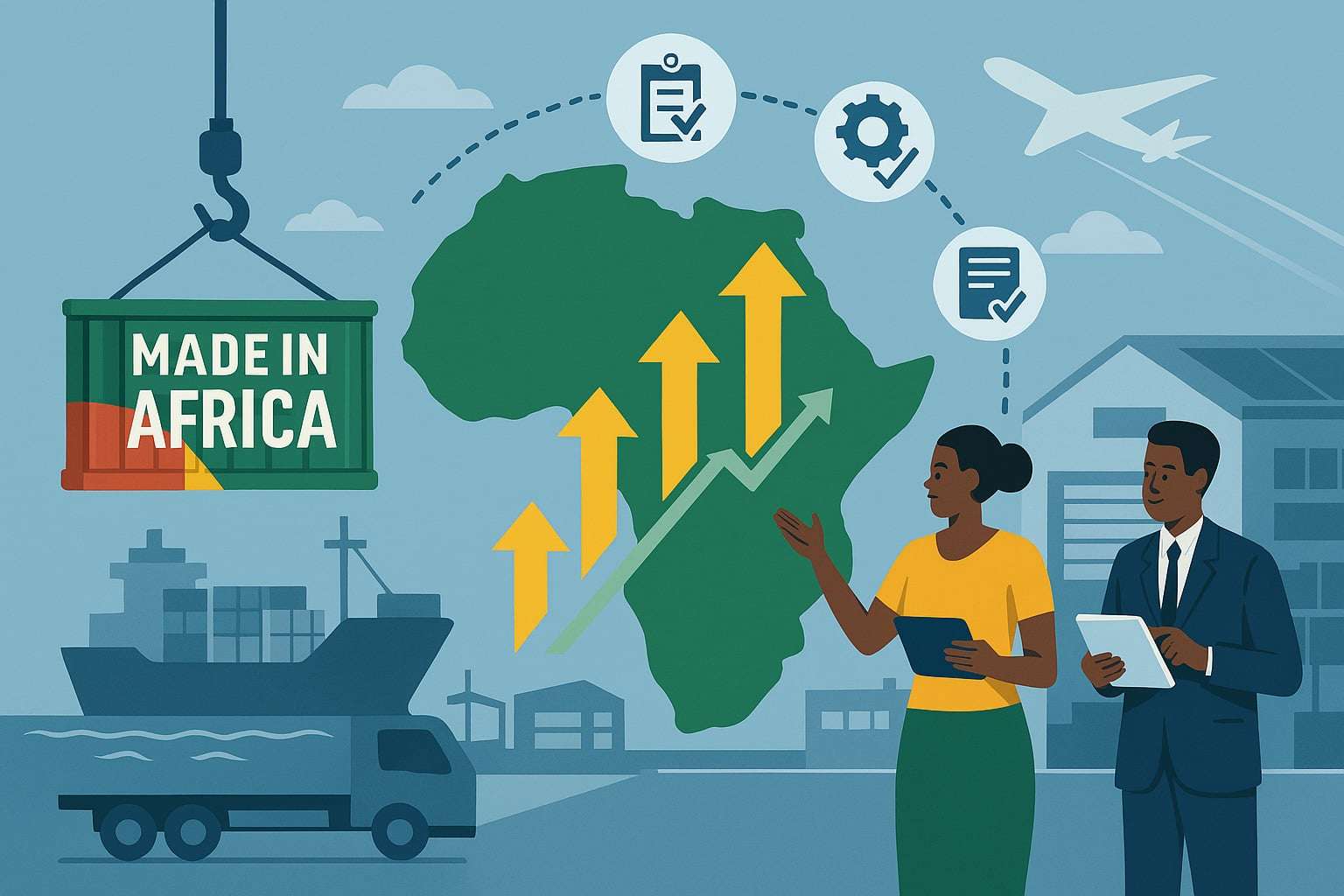 Illustration du commerce en ligne en Afrique