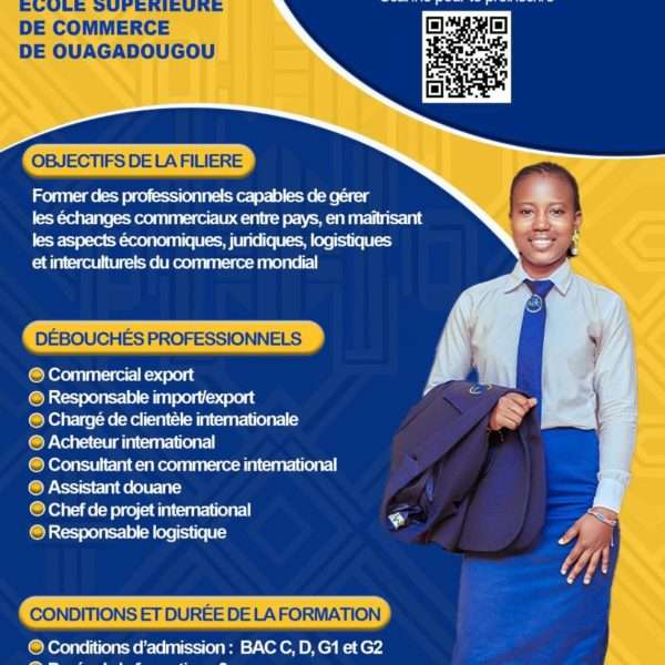 Commerce International obtenez votre licence à ESC Ouagadougou