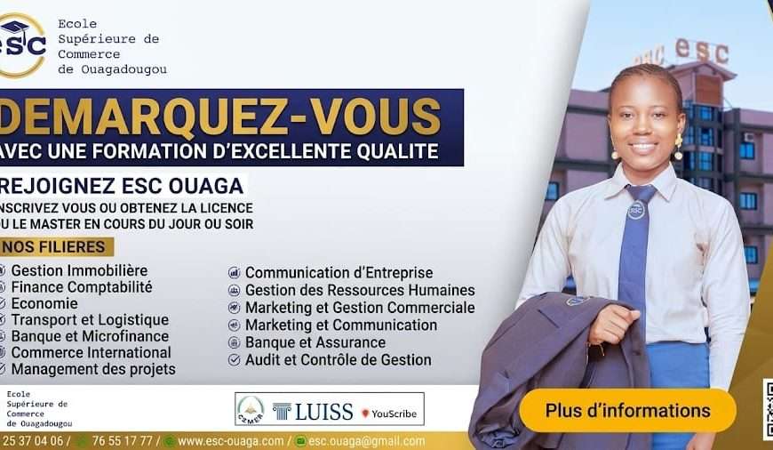 École de commerce de Ouagadougou : Le choix de l&rsquo;excellence
